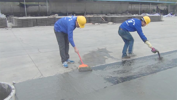 pcm反应粘卷材施工现场 佛山防水